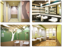 セブン＆アイ・ホールディングス 「セブンパークアリオ柏」 トイレ・レストスペースのカラーデザイン提案